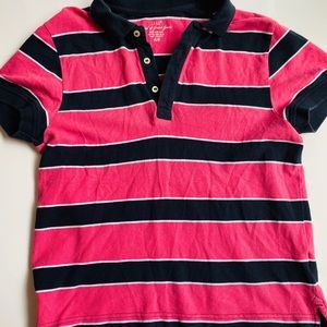 H&M Men’s Polo Pink With Blue Stripes